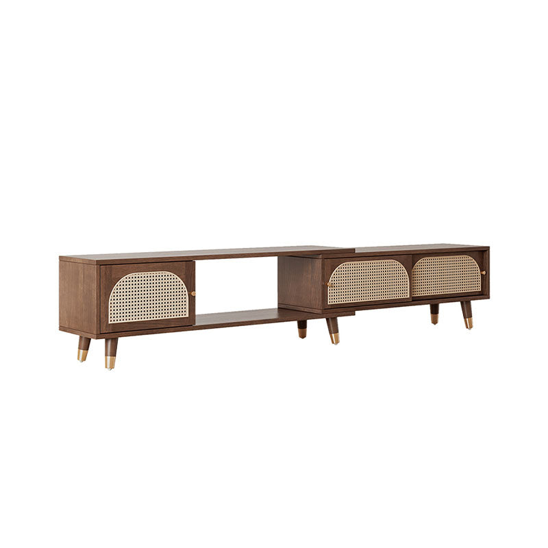 Kirsten Rattan TV Stand, Rubber Wood-Rit Concept-Rit Concept