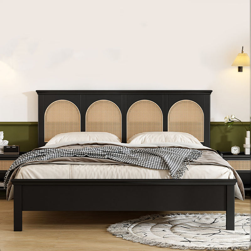 Rosemary Double Bed, Black Rattan｜Rit Concept