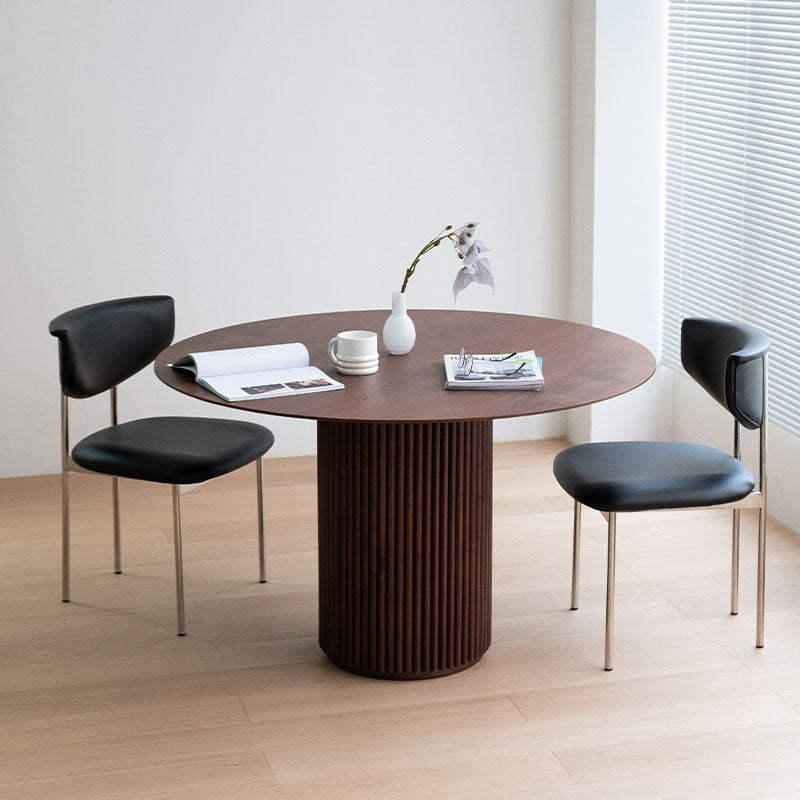 Ivar Round Dining Table, Dark Wood｜Rit Concept