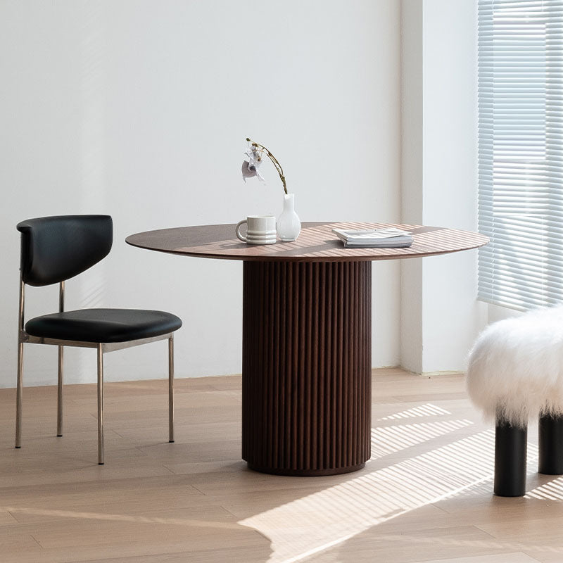 Ivar Round Dining Table, Dark Wood｜Rit Concept