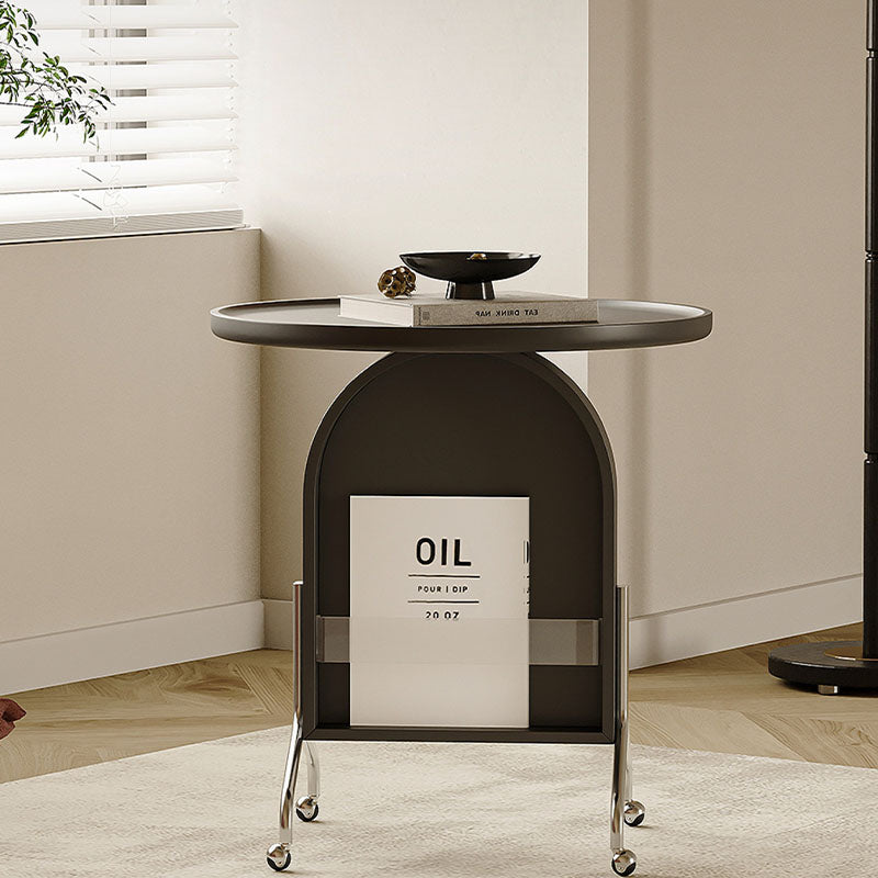 Roland Side Table with Book Storage, Black｜Rit Concept