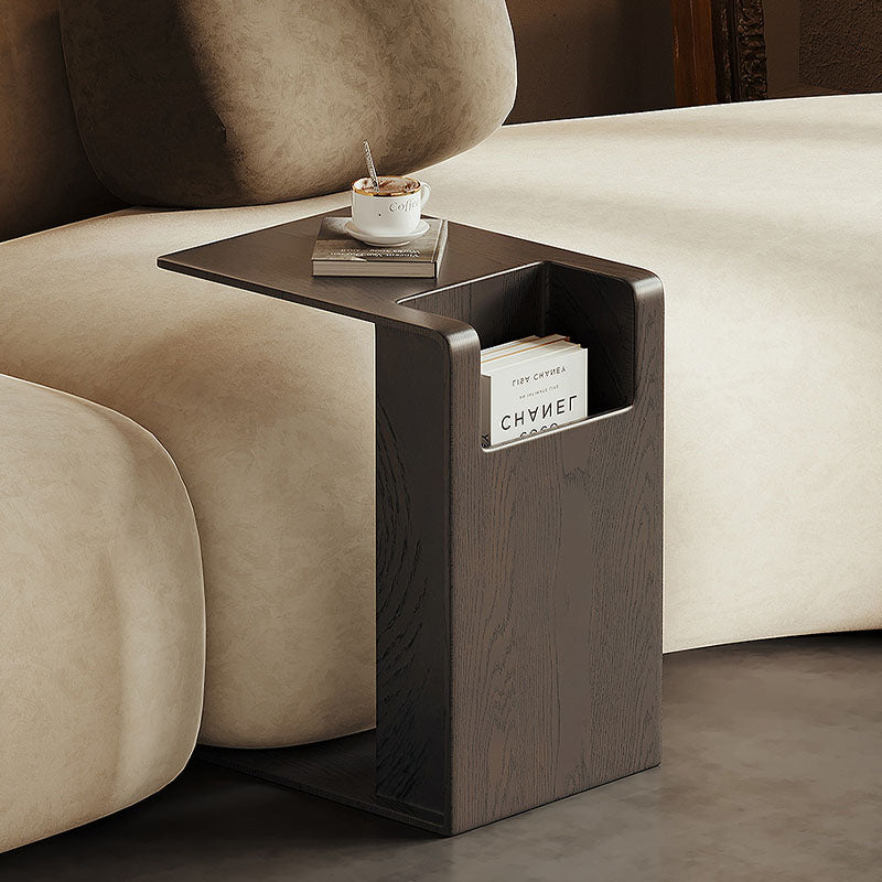 Rodge Side Table with Book Storage, Wood｜Rit Concept