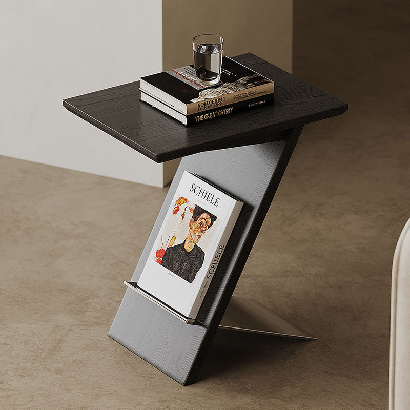 Eunice Side Table With Magazine Rack, Solid Wood｜Rit Concept