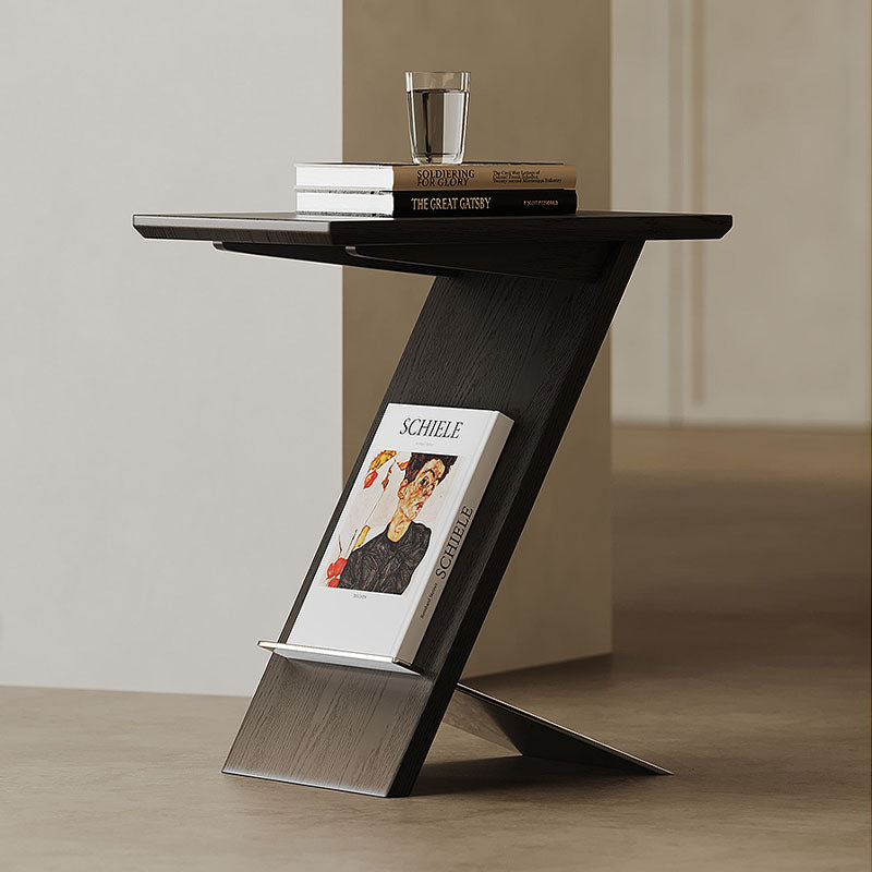 Eunice Side Table With Magazine Rack, Solid Wood｜Rit Concept