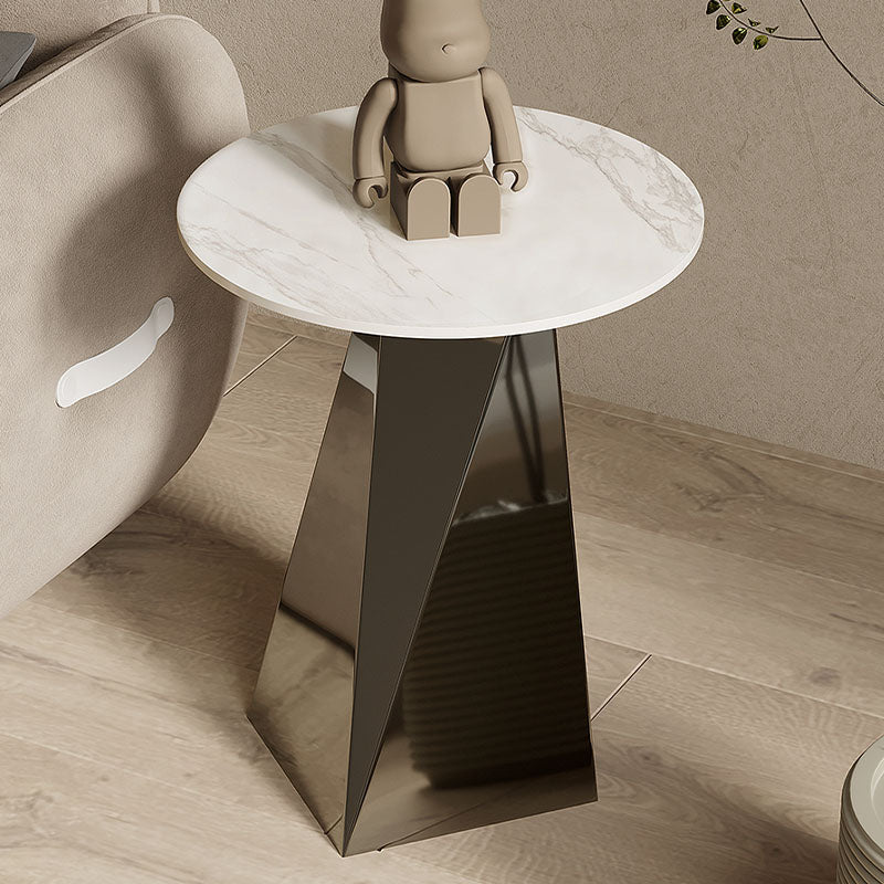 Dorothy Side Table, Sintered Stone & Stainless Steel Base｜Rit Concept