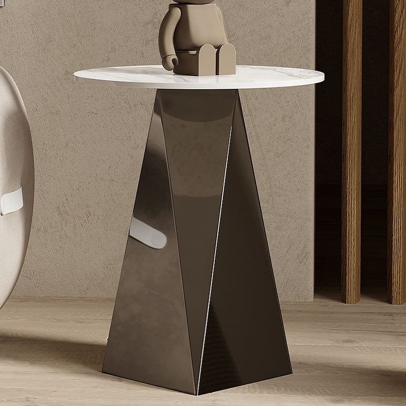 Dorothy Side Table, Sintered Stone & Stainless Steel Base｜Rit Concept