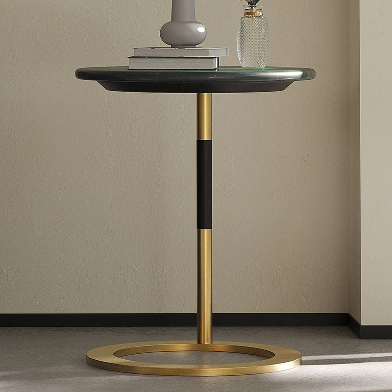 Pearce Side Table, Stainless Steel & Ceramic Stone｜Rit Concept