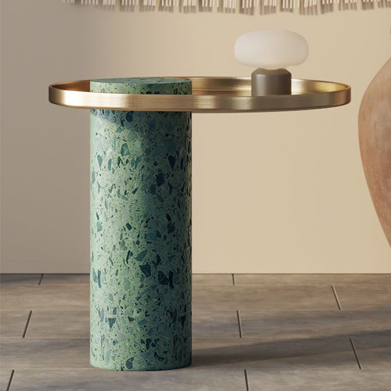 Henrietta Side Table, Stainless Steel & Marble｜Rit Concept