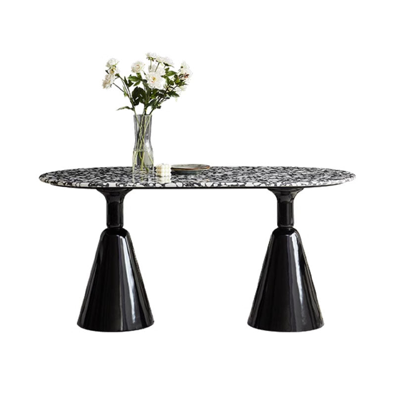 Gordon Dining Table, Black & Marble｜Rit Concept