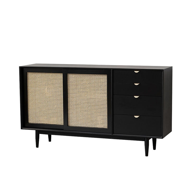 Allson Rattan Sideboard with 4 Drawers, Pine Wood｜Rit Concept