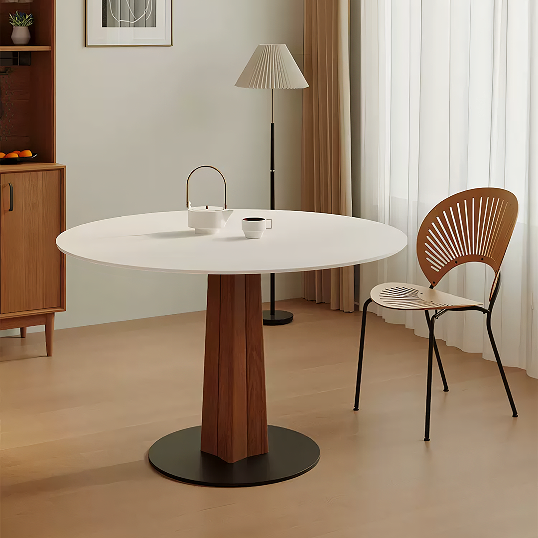 Percival White Round Dining Table