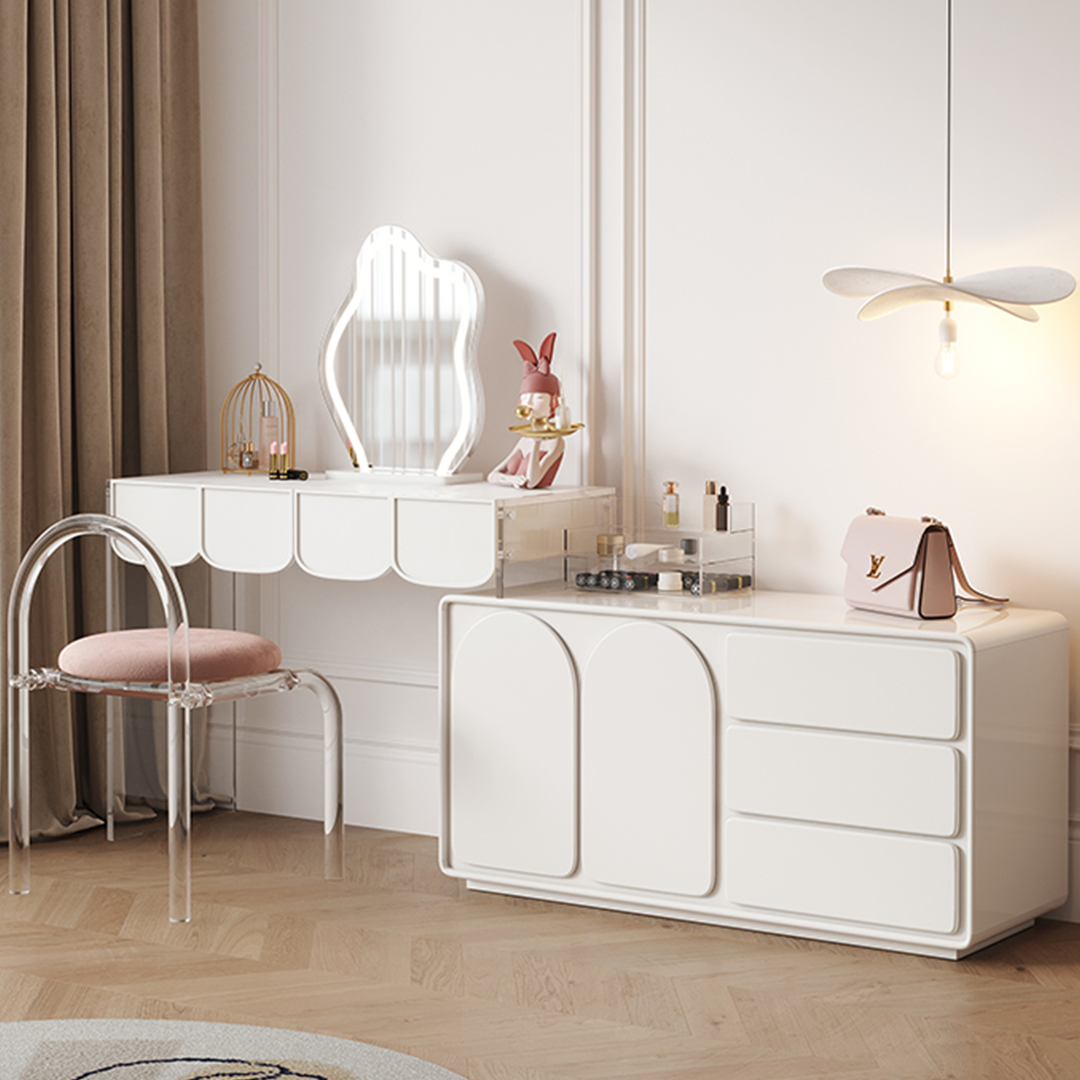 Brennan Dressing Table With Sideboard, White