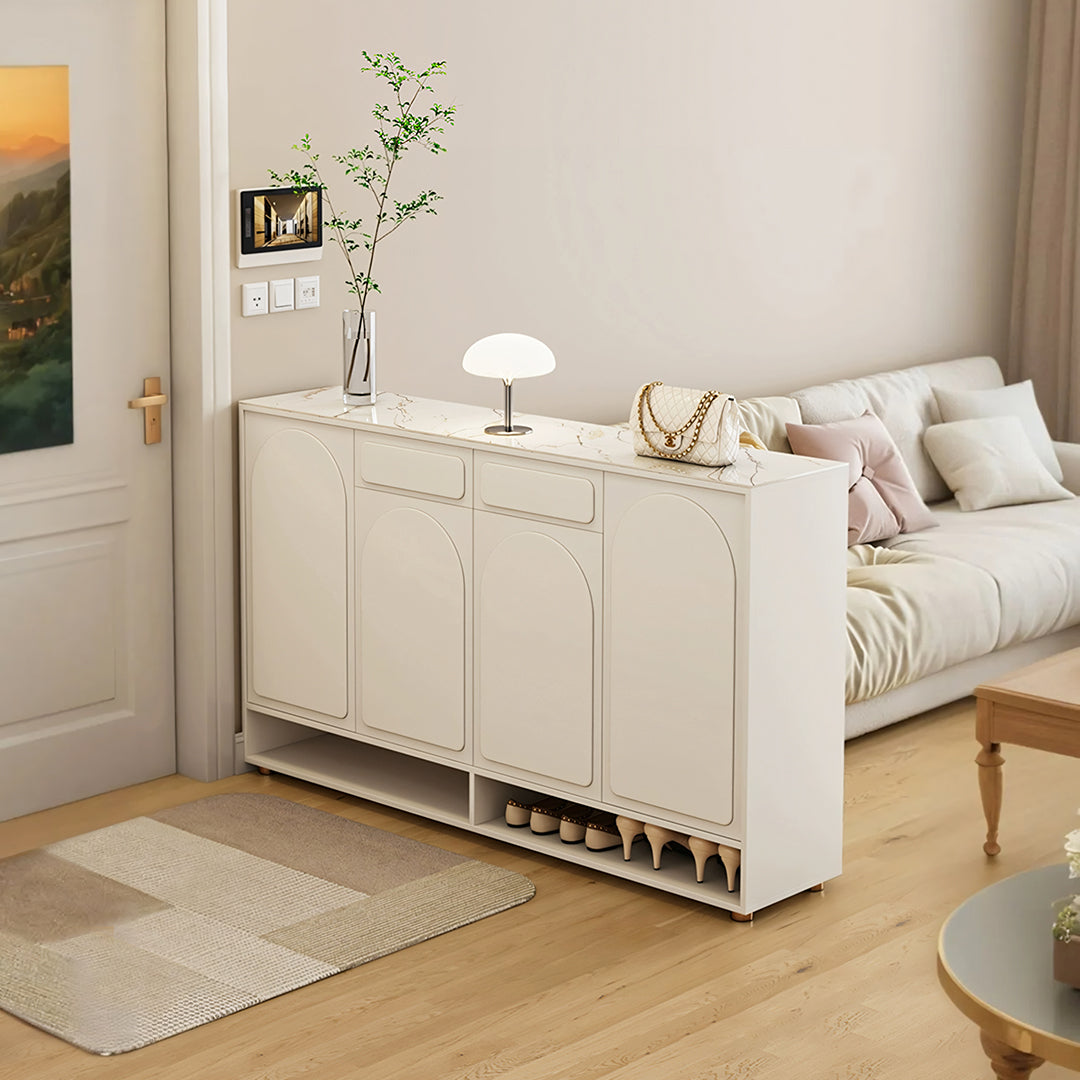 Ingrid Wall Shoe Cabinet, Shoe Storage, Cream Wood-Rit Concept-Rit Concept