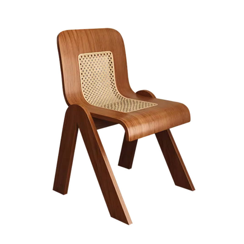 Nita Curved Rattan Dining Chair, Rubber Wood｜Rit Concept