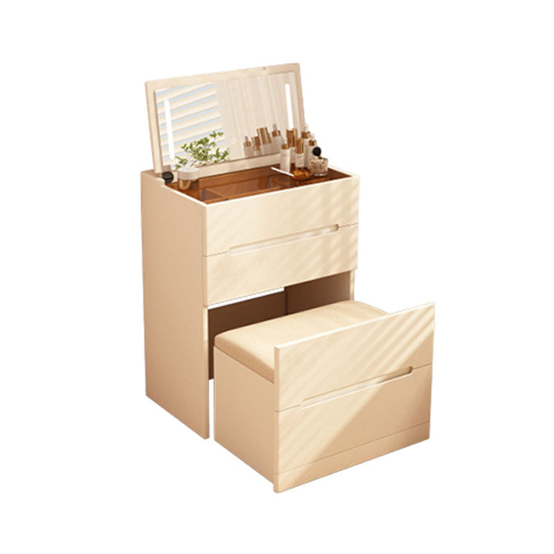 Prudence Dressing Table With Storage Stool, White｜Rit Concept