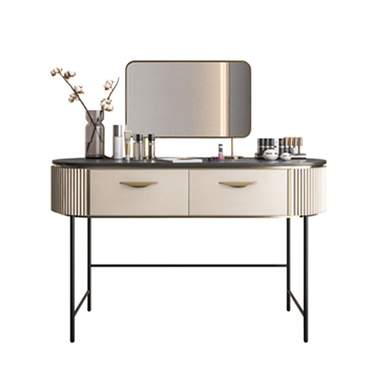 Boris Drawer Dressing Table with Mirror and Foot Stool｜Rit Concept