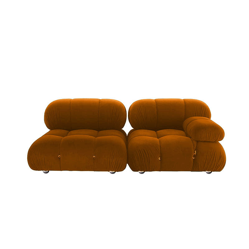 Orange B&B Camaleonda Style Sofa, Two Seater Corner Sofa, Velvet｜Rit Concept