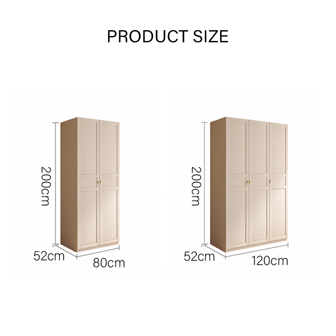 Leclerc Tall Wooden Wardrobe, White-Rit Concept-Rit Concept