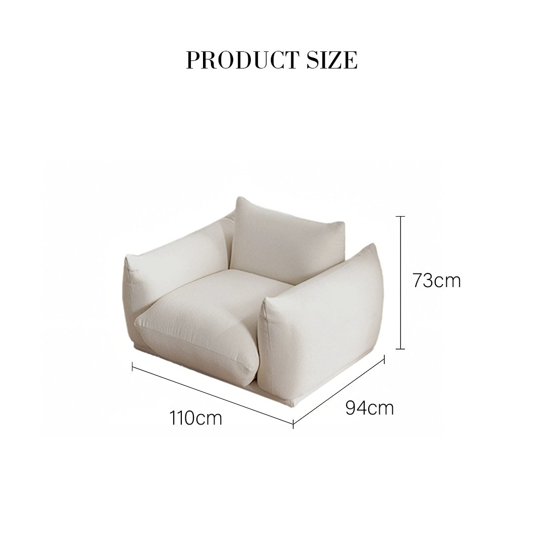 Tate Two Seater, Three Seater Sofa, Boucle Or Velvet, White