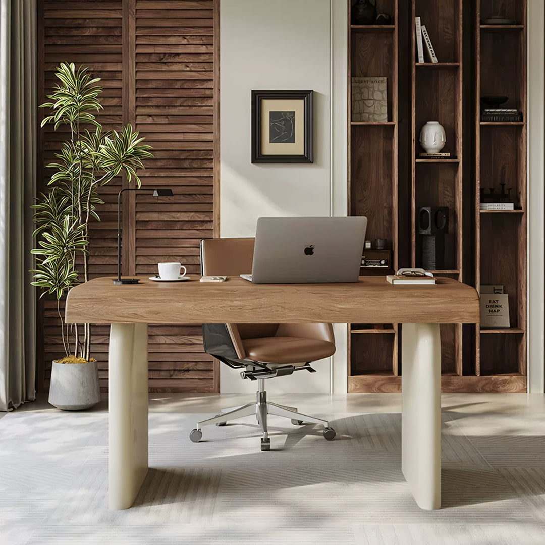 Watson Office Desk With Drawers, Solid Wood