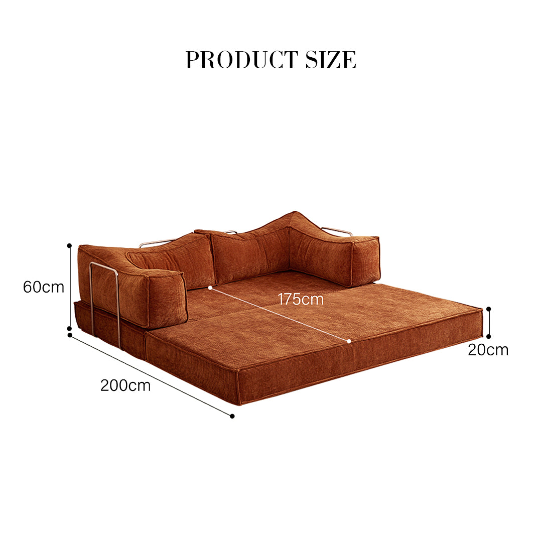 Hernández Foldable Lazy Sofa Bed For Lounging, Corduroy