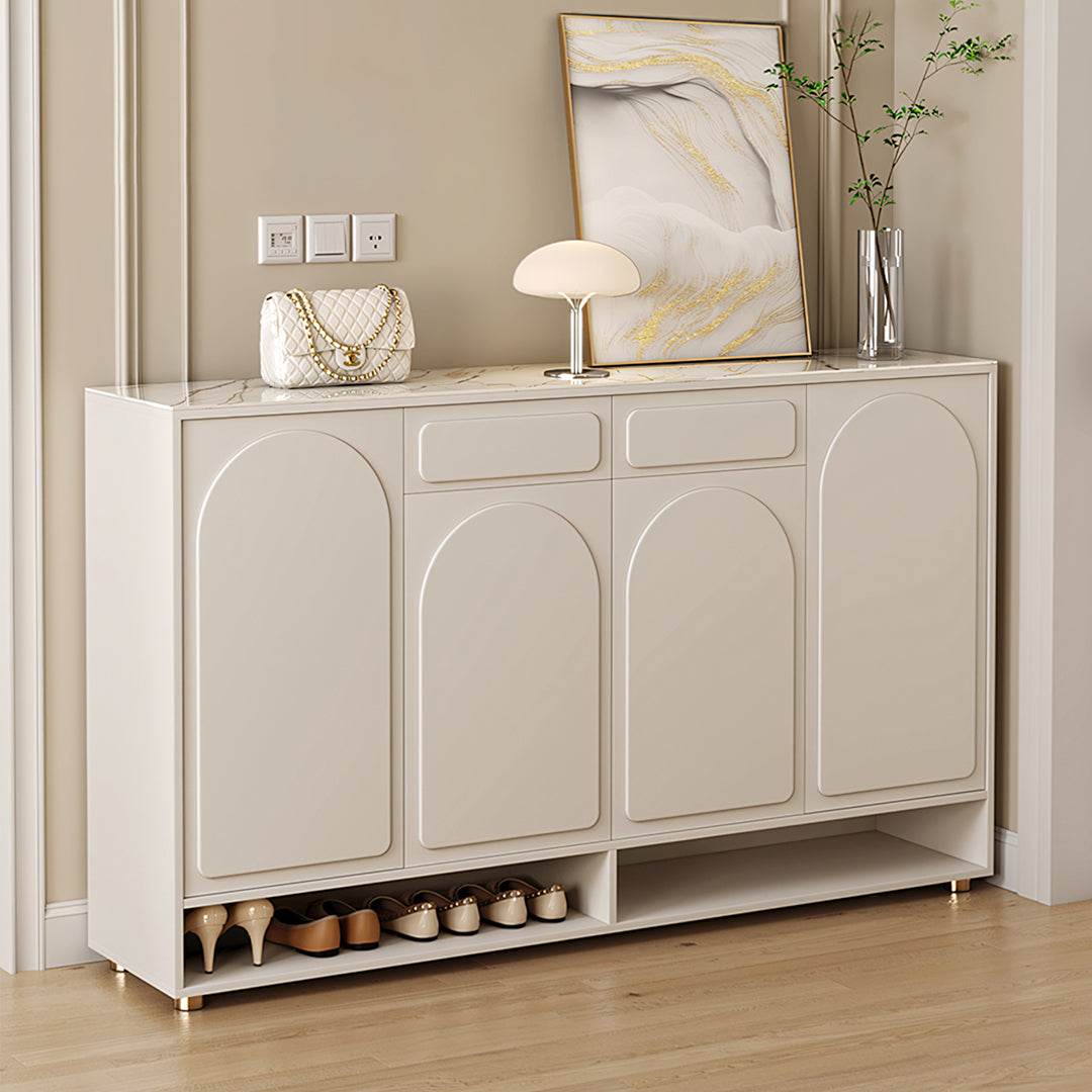 Ingrid Wall Shoe Cabinet, Shoe Storage, Cream Wood-Rit Concept-Rit Concept