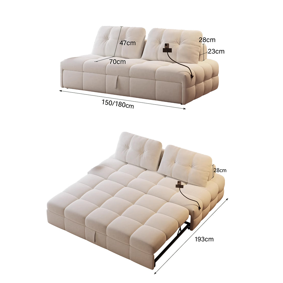 Harris Single Seater, Two Seater Sofa Bed, With Side Table & Smart Phone Holder