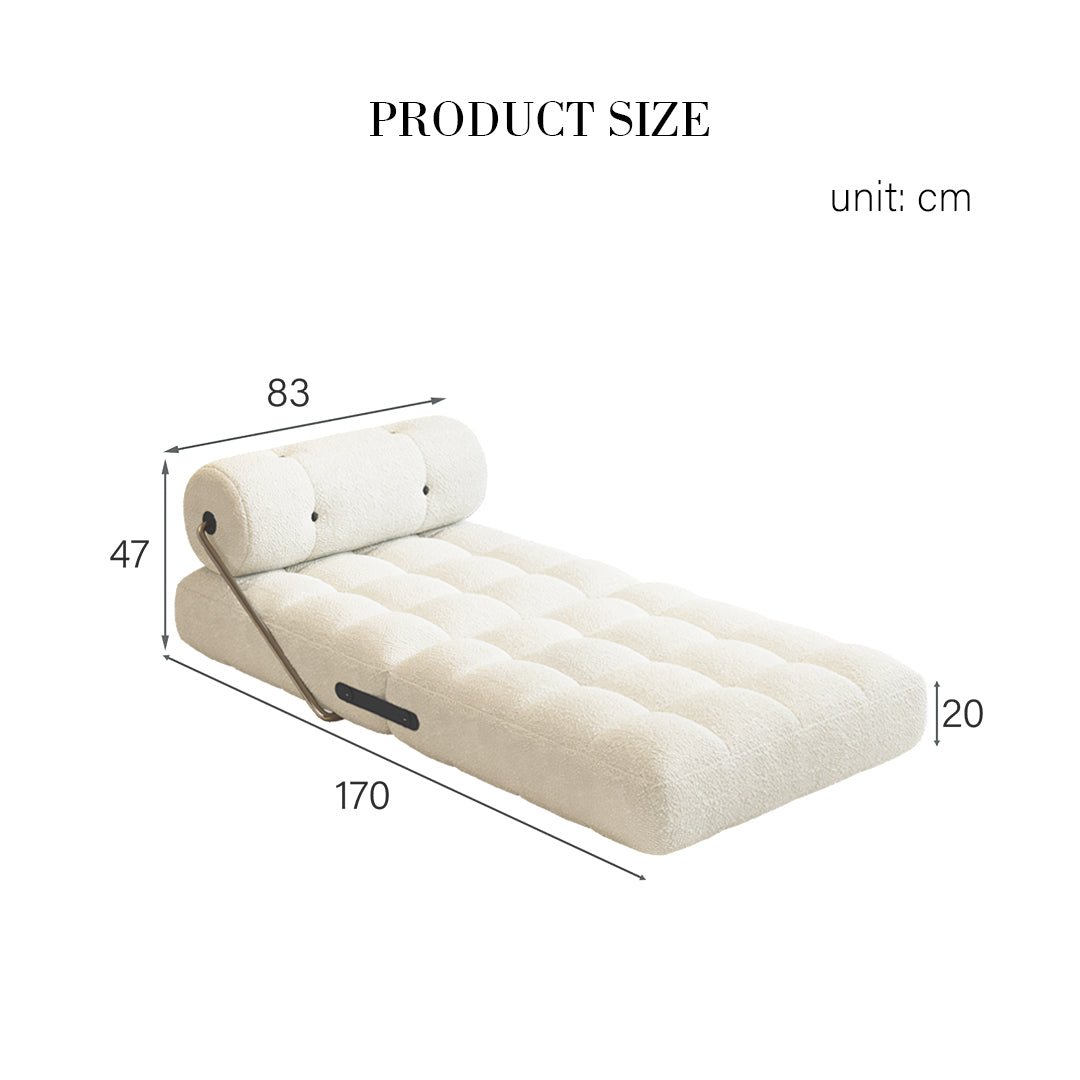 Kumar Single Seater Sofa Bed, Boucle Or Leathaire-Rit Concept-Rit Concept