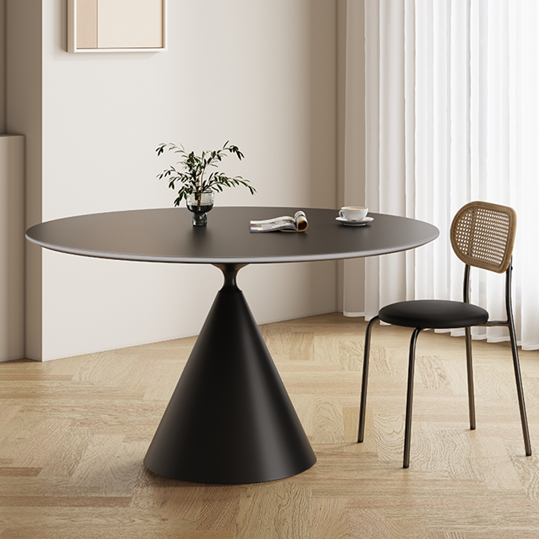 Calvin Cone Round Dining Table, Black-Rit Concept-Rit Concept