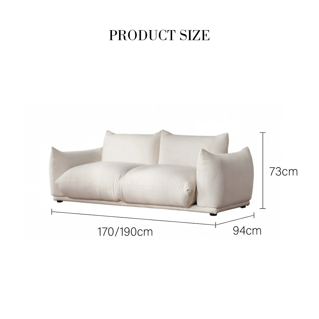 Tate Two Seater, Three Seater Sofa, Boucle Or Velvet, White-Rit Concept-Rit Concept