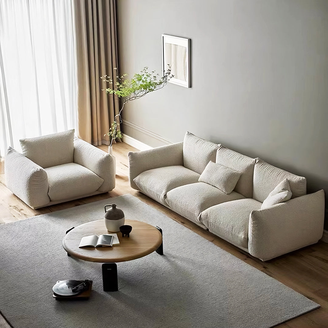 Tate Two Seater, Three Seater Sofa, Boucle Or Velvet, White-Rit Concept-Rit Concept