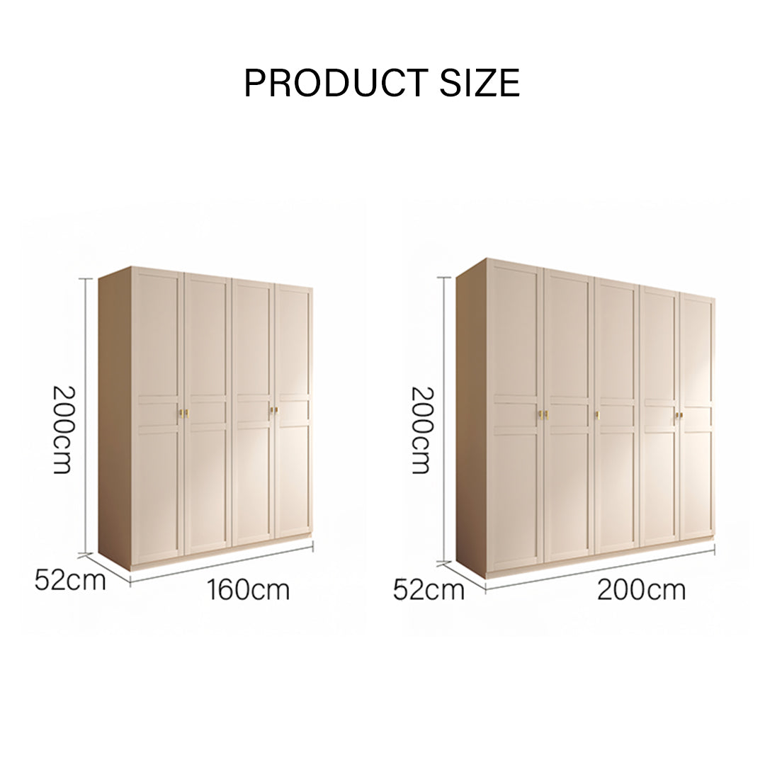 Leclerc Tall Wooden Wardrobe, White-Rit Concept-Rit Concept