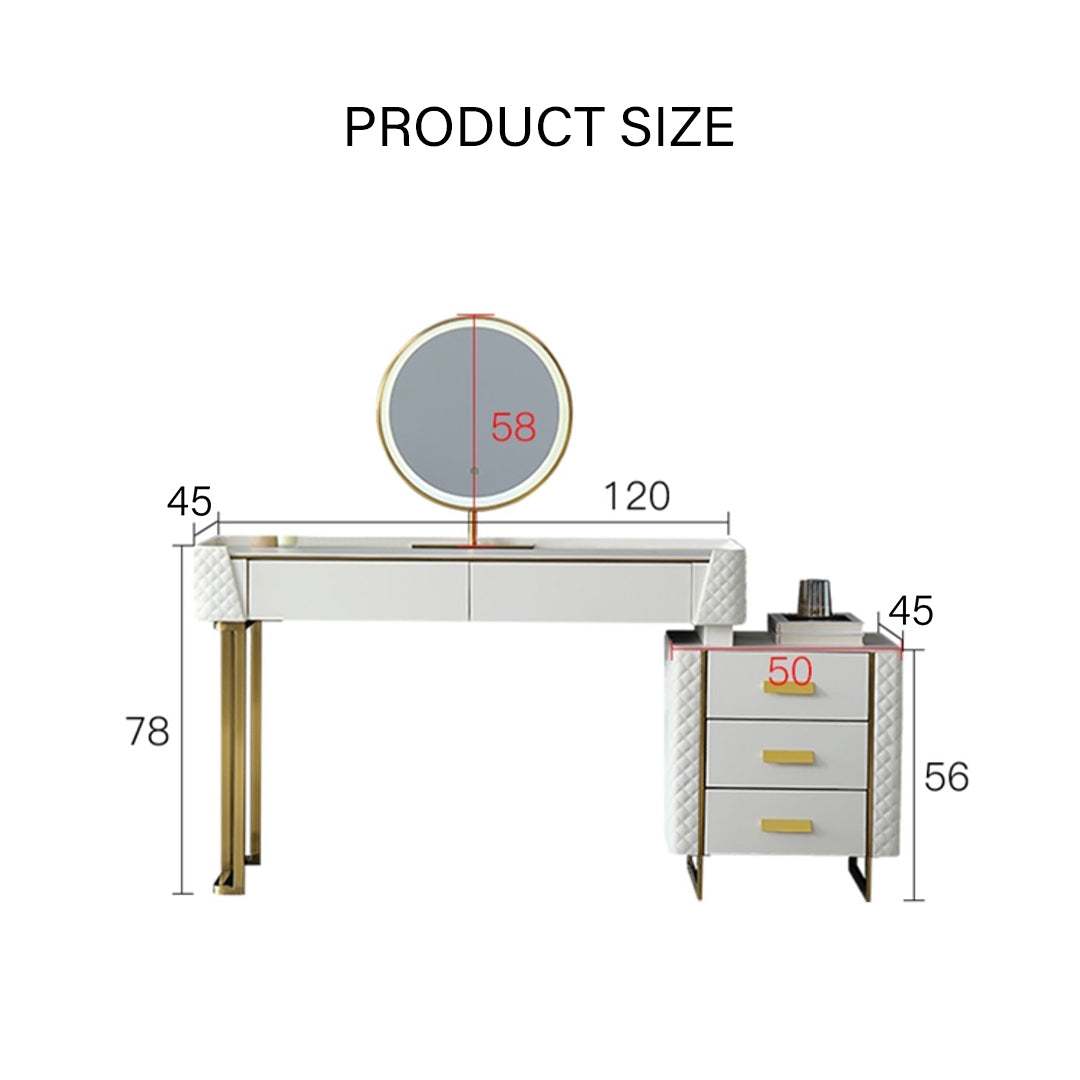 Devorit Dressing Table, Cream-Rit Concept-Rit Concept