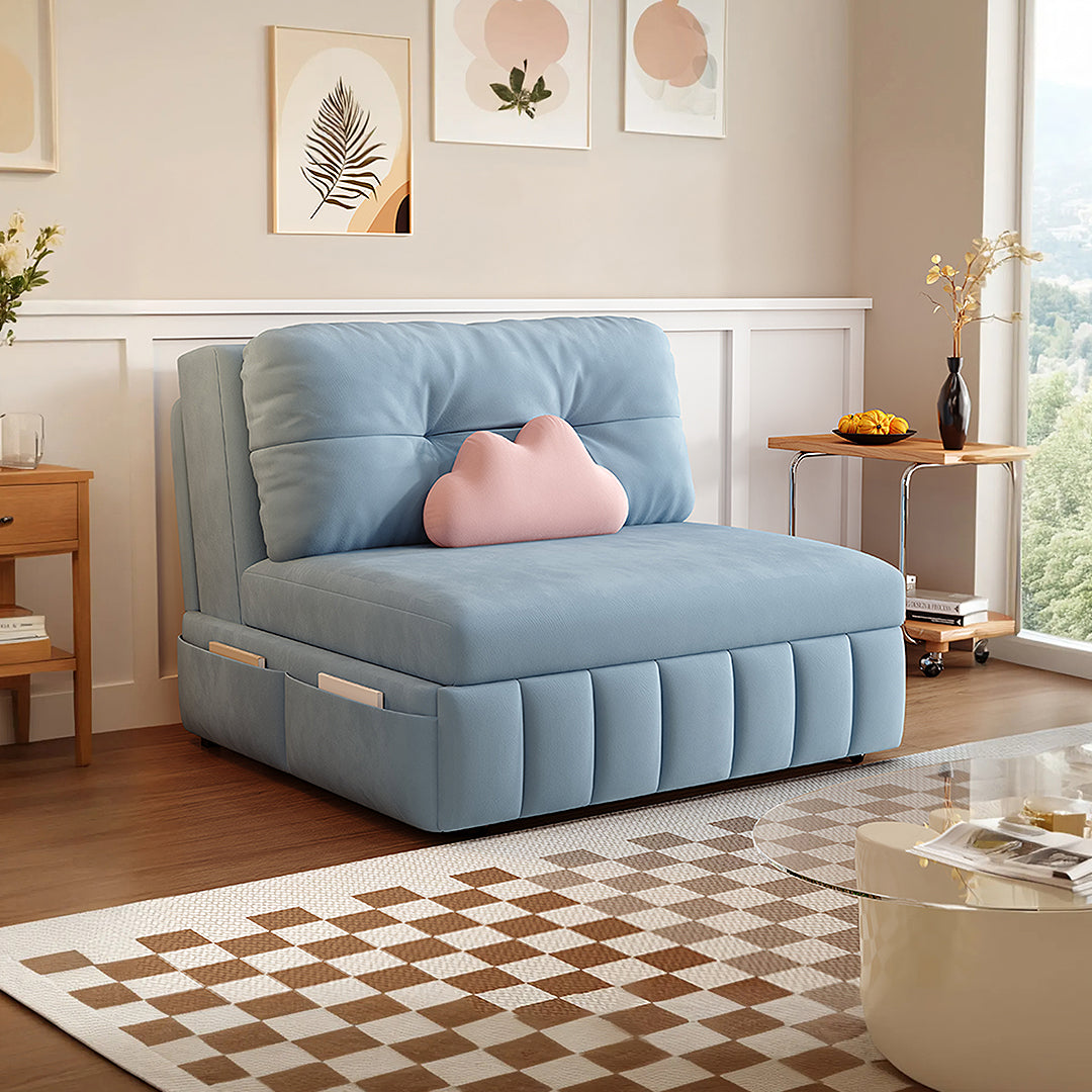 Sokolov Single Seater Sofa Bed, Two Seater Sofa Bed, Blue-Rit Concept-Rit Concept