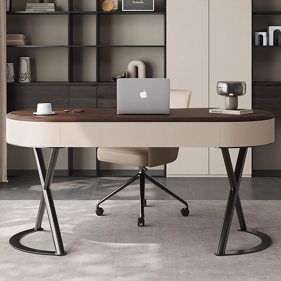 Saanvi Modern Office Desk For Home, Curved Office Desk-Rit Concept-Rit Concept