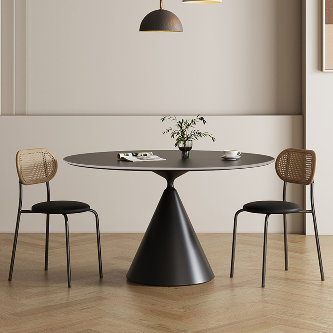 Calvin Cone Round Dining Table, Black