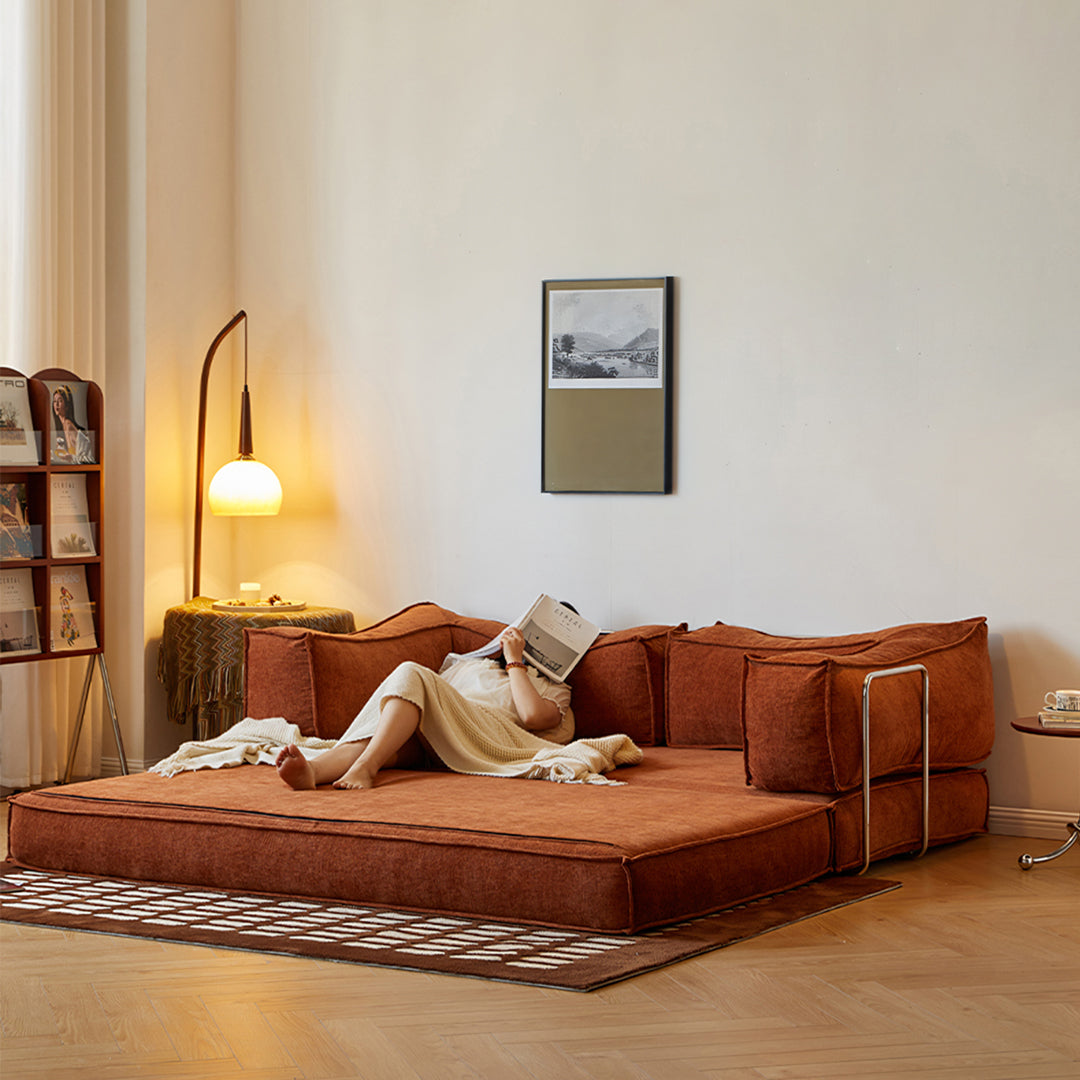 Hernández Foldable Lazy Sofa Bed For Lounging, Corduroy-Rit Concept-Rit Concept