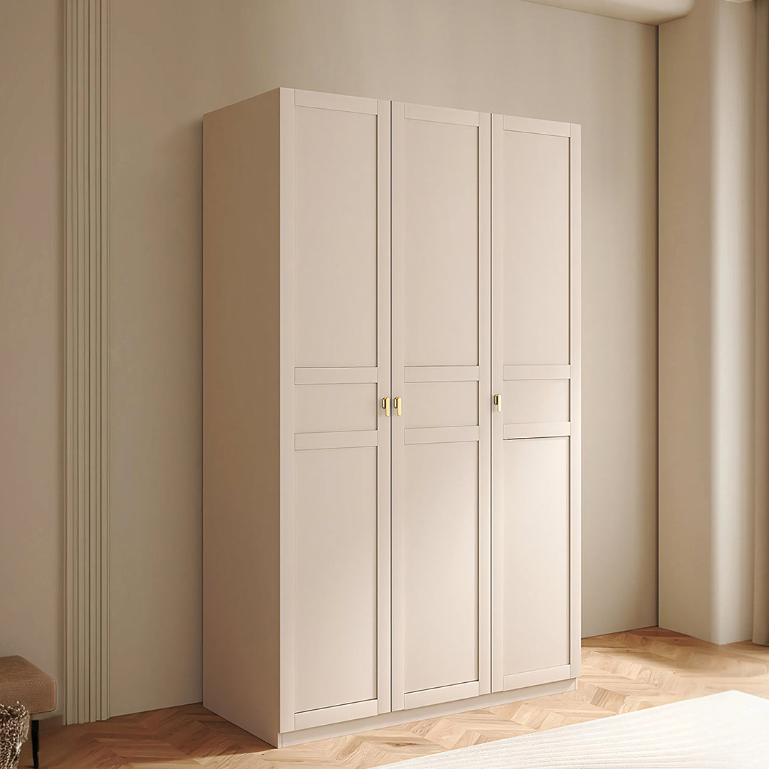 Leclerc Tall Wooden Wardrobe, White-Rit Concept-Rit Concept