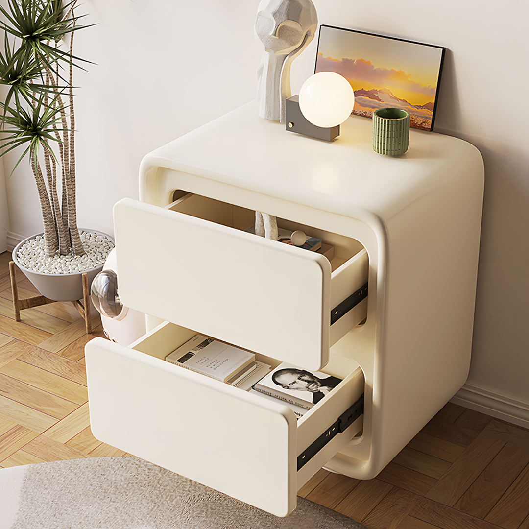 Julieta Bedside Table, Cream