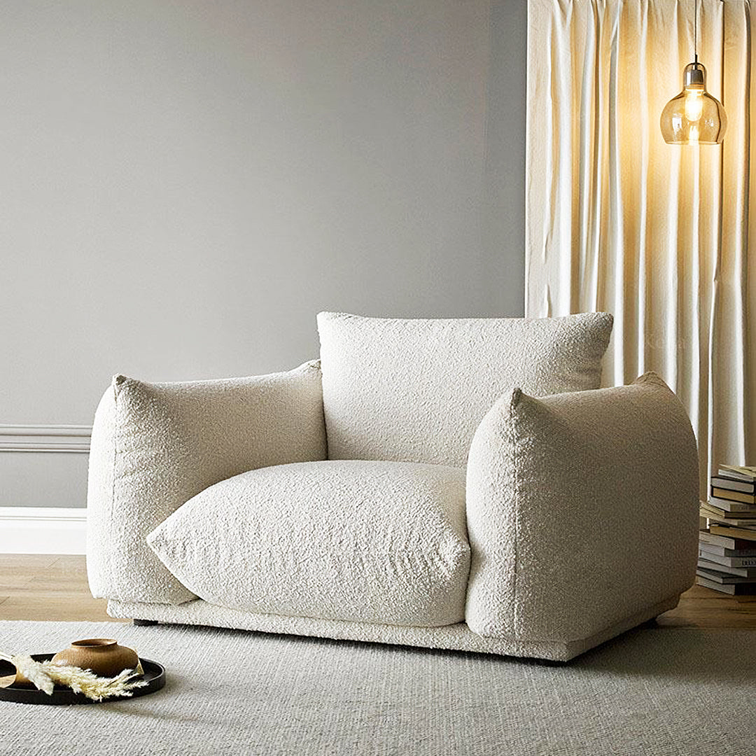 Tate Two Seater, Three Seater Sofa, Boucle Or Velvet, White-Rit Concept-Rit Concept