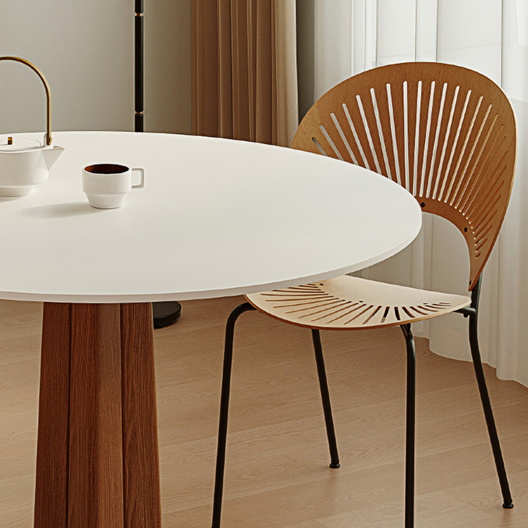 Percival White Round Dining Table