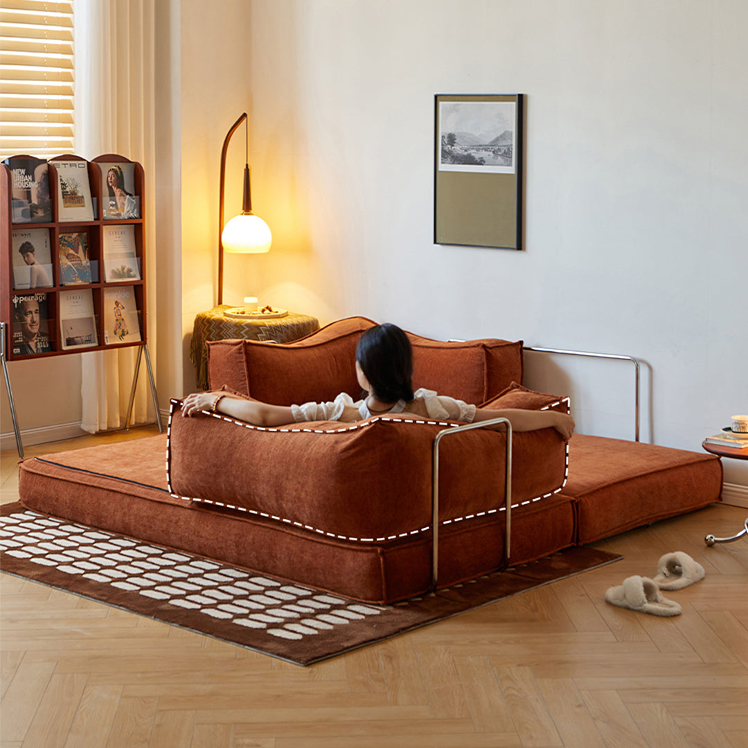 Hernández Foldable Lazy Sofa Bed For Lounging, Corduroy-Rit Concept-Rit Concept