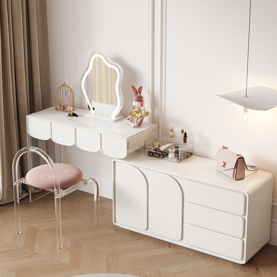 Brennan Dressing Table With Sideboard, White