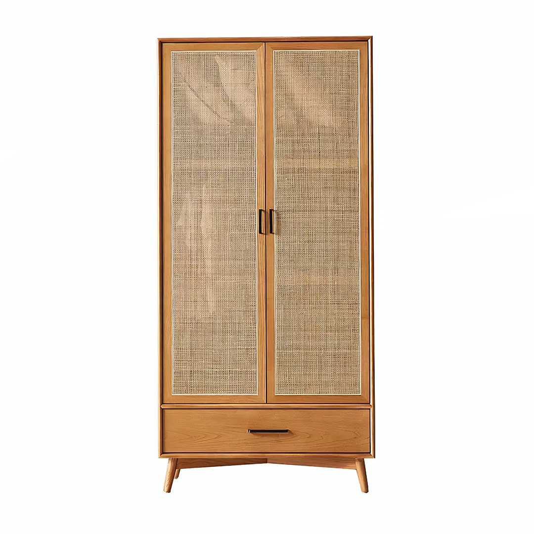 Vernon Rattan Wardrobe, Solid Wood