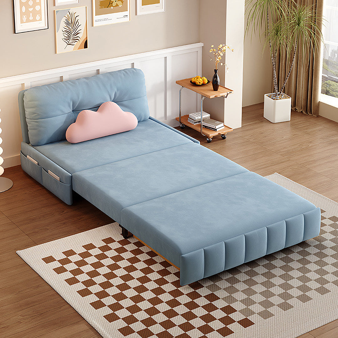 Sokolov Single Seater Sofa Bed, Two Seater Sofa Bed, Blue-Rit Concept-Rit Concept