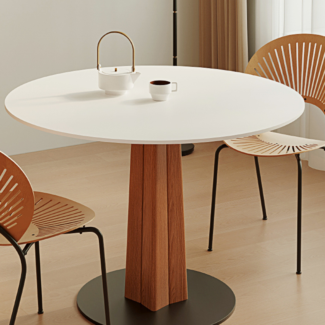 Percival White Round Dining Table