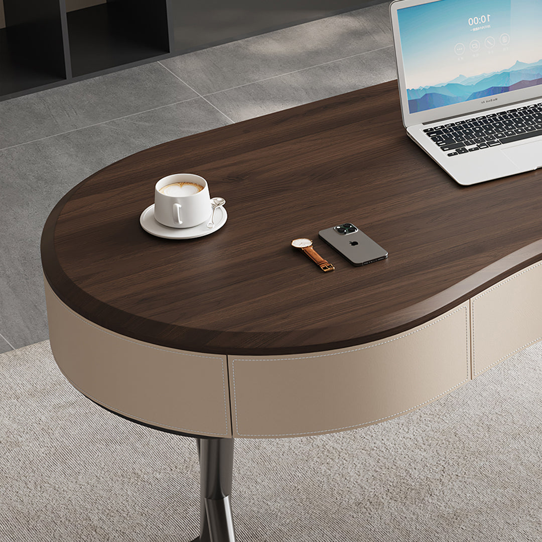 Saanvi Modern Office Desk For Home, Curved Office Desk-Rit Concept-Rit Concept