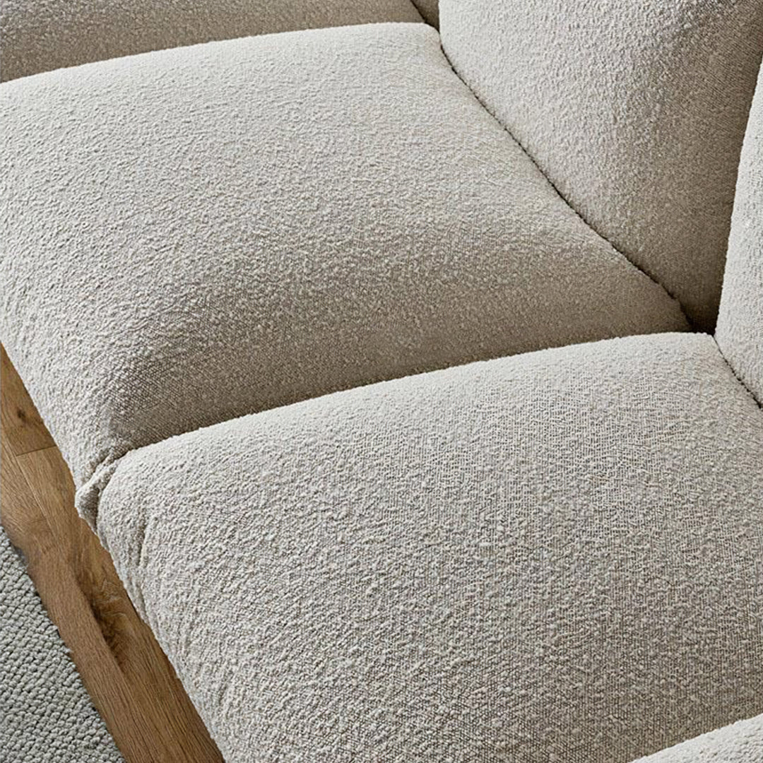 Tate Two Seater, Three Seater Sofa, Boucle Or Velvet, White