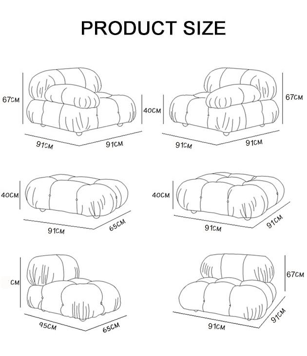 Green B&B Camaleonda Style Sofa, Two Seater Corner Sofa, Velvet