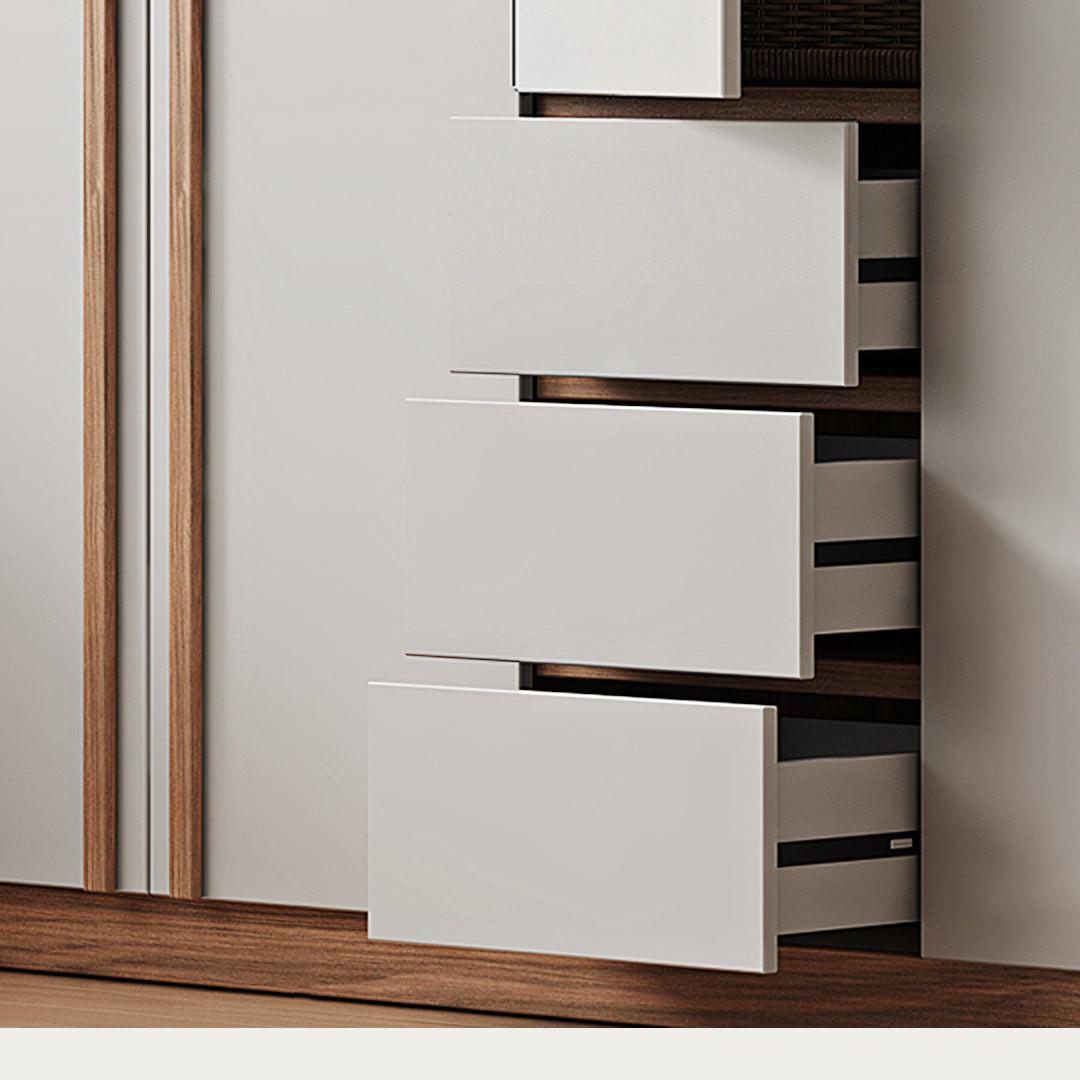 Bianchi Corner Wardrobe, L Shape Wardrobe With Dressing Table-Rit Concept-Rit Concept